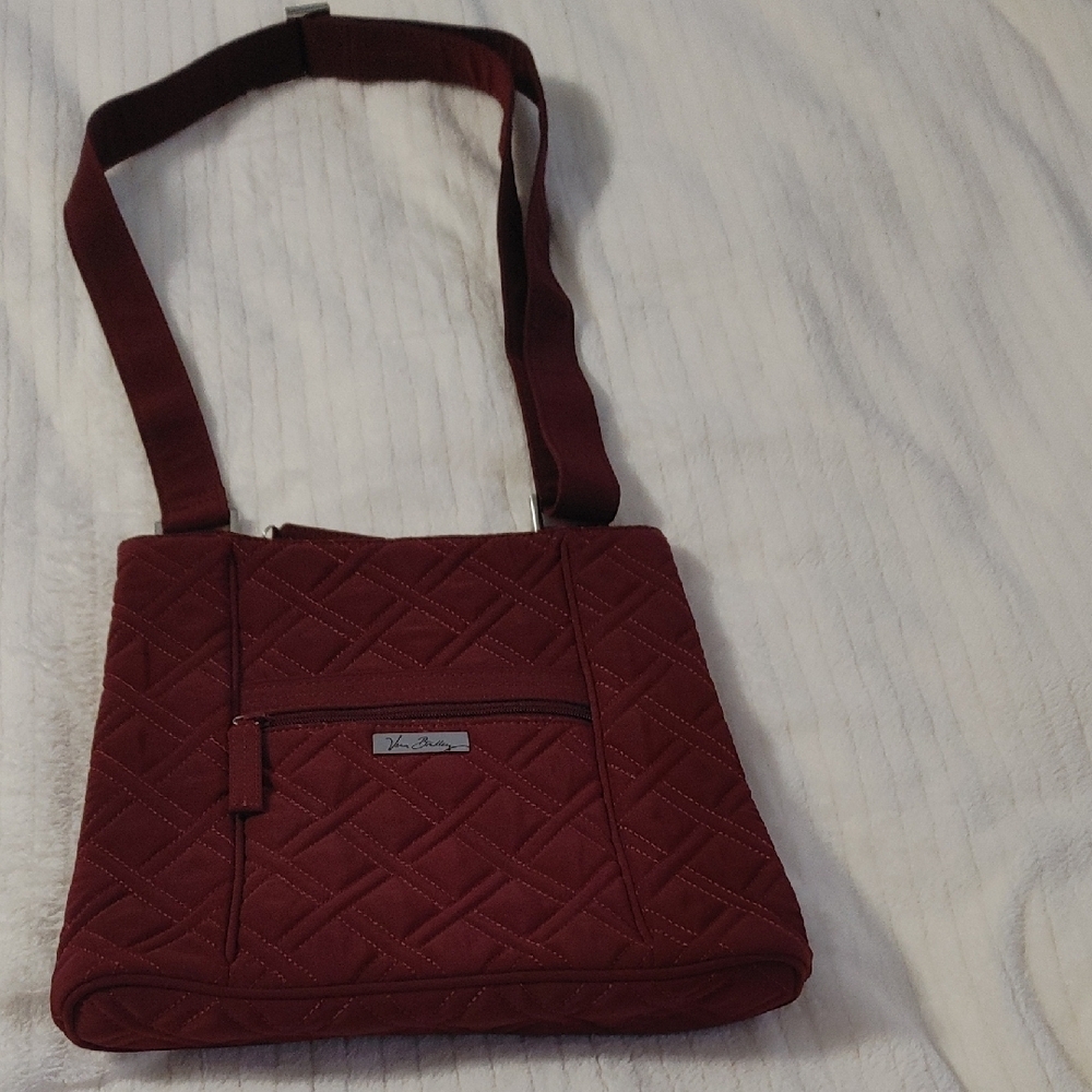 Quilted Burgundy Vera Bradley Shoulder Bag